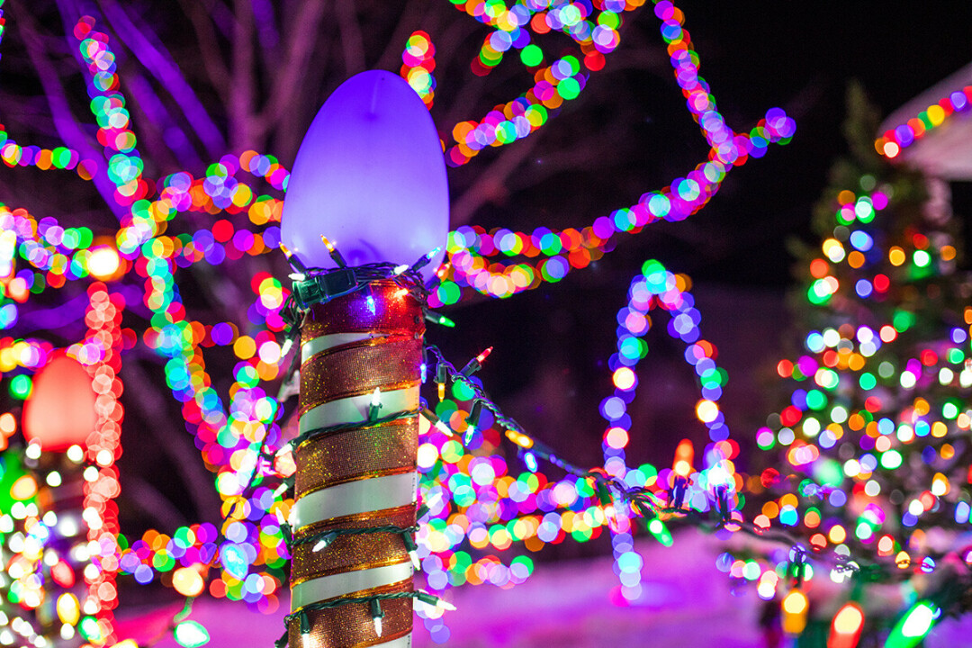 FESTIVAL OF LIGHTS. A detail of one of the winning displays in the 2021 Chippewa Valley Parade of Lights.