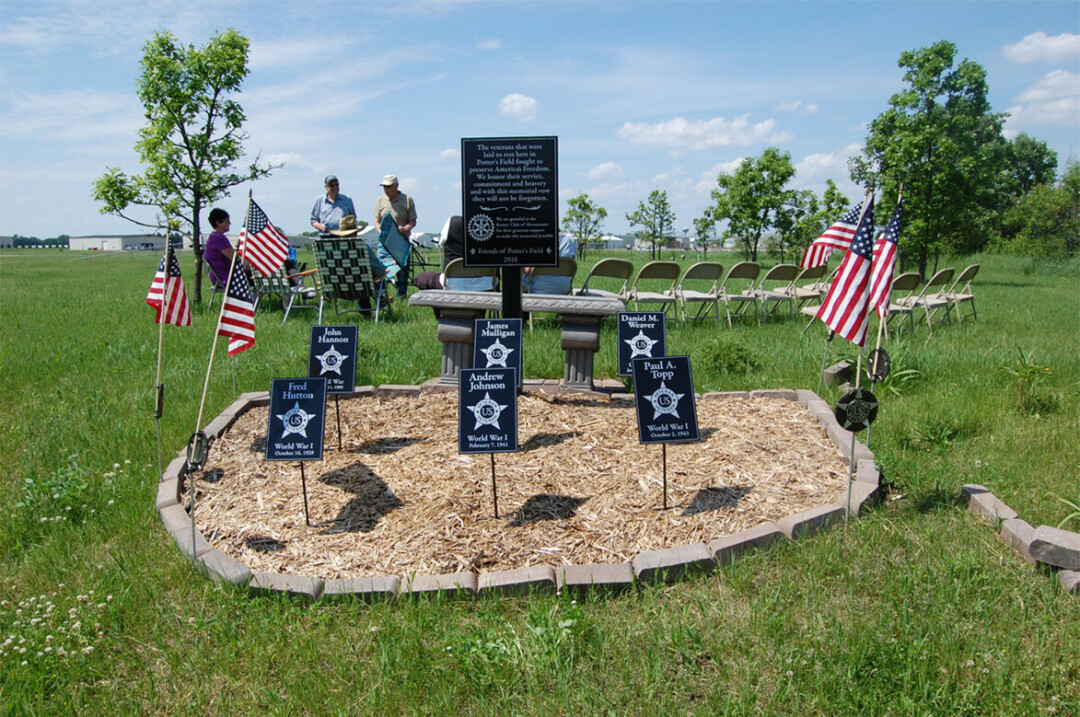 Potter's Field veteran dedication site. (Photo from 2016 Memorial Day)