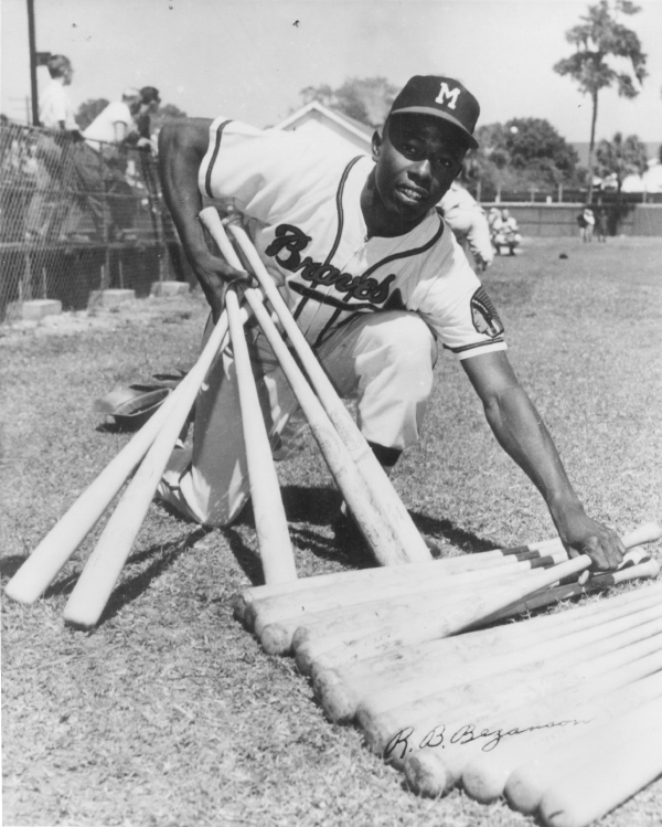 HISTORY! 1952, the Milwaukee Braves offered Hank Aaron $350 a month to play in the minor leagues. They shipped him off to Eau Claire to play for the Bears, one of the Braves seven minor league teams.
