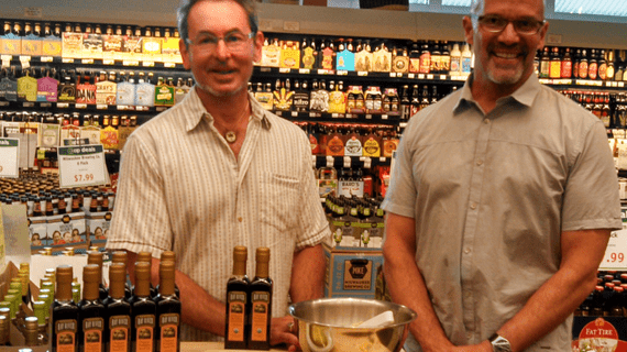 Pretty seedy: Jay Gilbertson and Ken Seguine of Hay River Pumpkin Seed Oil