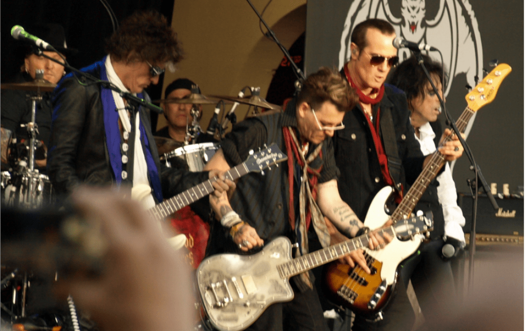 Hollywood Vampires (Aerosmith's Joe Perry, with Johnny Depp and Alice Cooper) hit Rock Fest 2016 on Thursday night (July 14, 11pm).