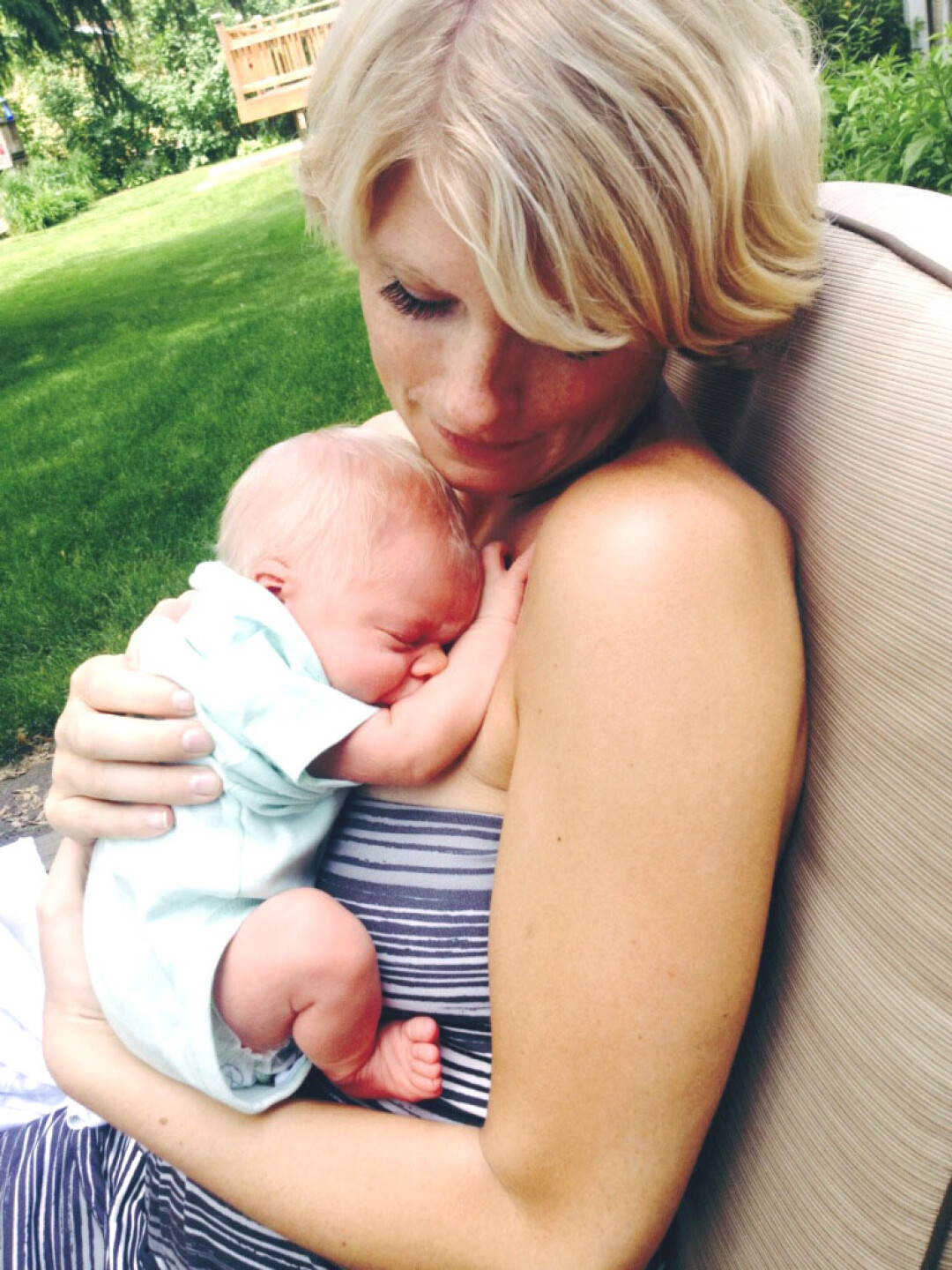 Lona Cook and her son, Jack.